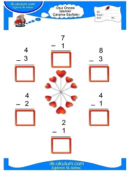 Çocuklar İçin toplam işlemi yaprak testleri 